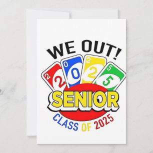 We Out Senior 2025 Gambling Game Graduation  Invitation