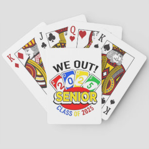 We Out Senior 2025 Gambling Game Graduation  Playing Cards
