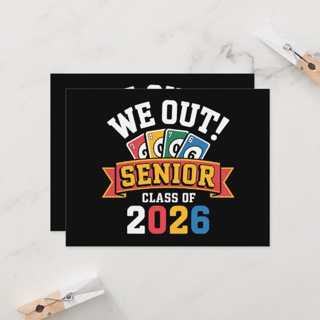 We Out Senior Class Of 2026 Invitation (Front/Back In Situ)