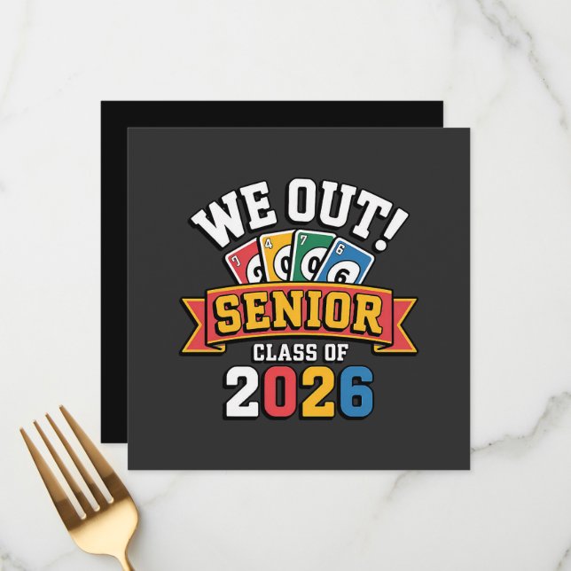We Out Senior Class Of 2026 Menu (Front/Back In Situ)