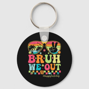 We Out Teachers Happy Last Day Of School Groovy Keychain