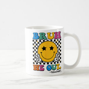 We Out Teachers Last Day Of School Retro Groovy Coffee Mug