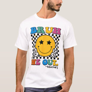 We Out Teachers Last Day Of School Retro Groovy T-Shirt