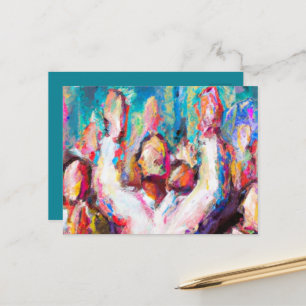 We Praise Thee Abstract Postcard