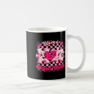 We’re A Perfect Match Love Puzzle Funny Valentines Coffee Mug