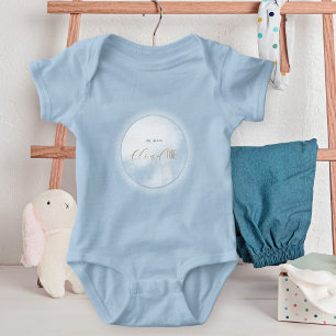 We´re on Cloud 9 Newborn Boy Blue Baby Shower Bodysuit