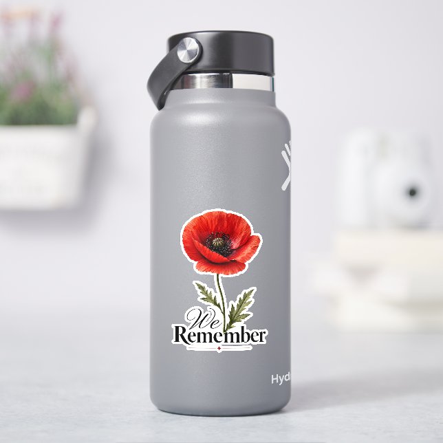 We Remember – Red Poppy Memorial Day Tribute (HydroFlask)