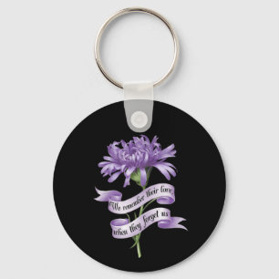We Remember Their Love When They Forget Us Alz Keychain