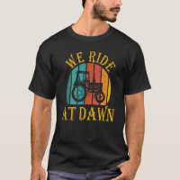 We Ride At Dawn Lawnmower Vintage Retro Lawn Mowin