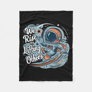 We Rise By Lifting Others Motivational Quote Women Fleece Blanket
