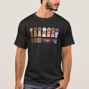 We Rise Together Pride LGBTQ+ BLM Gay Lesbian Tran T-Shirt
