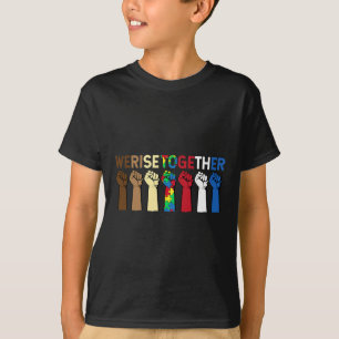 We Rise Together Puzzle Inspirational Autism Aware T-Shirt
