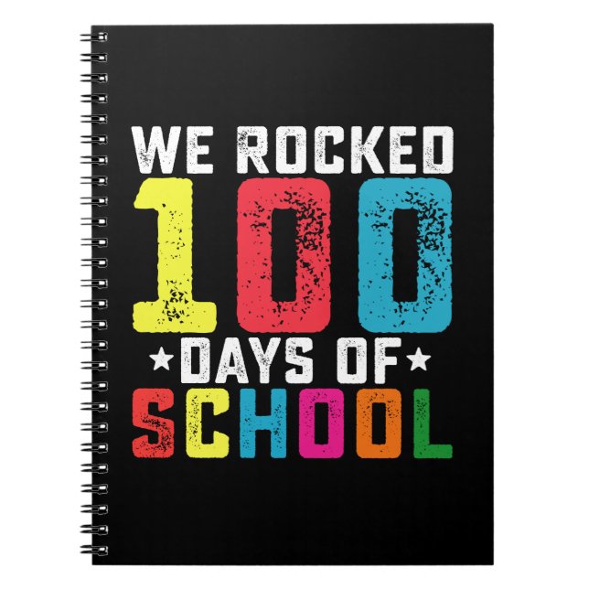 We Rocked 100 Days of School Teacher Student Notebook (Front)