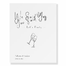 “We Said Yes” Minimalist Engagement Party