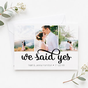 We Said Yes Photo Wedding Announcement