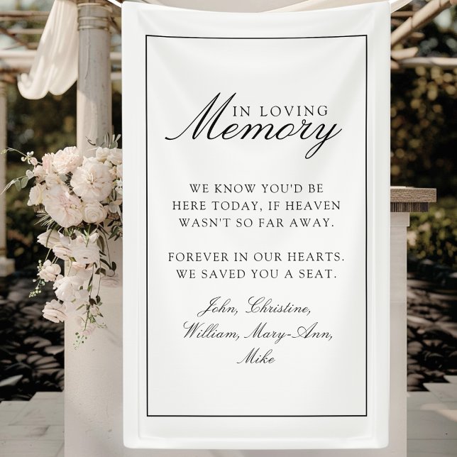 "We Saved You A Seat"  White Wedding Banner ("We Saved You A Seat" White Wedding Banner)
