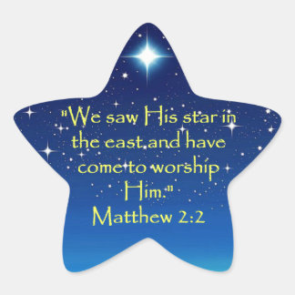 We Saw His Star Scripture Christmas Sticker