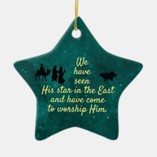 We saw the star ceramic ornament