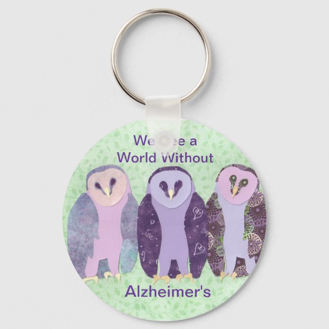 We See a World Without Alzheimers Keychain (Front)