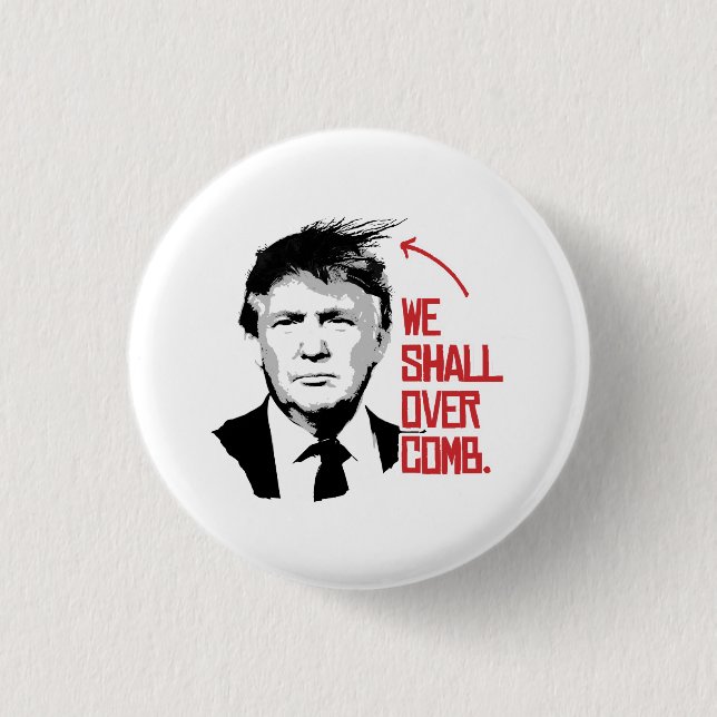 We Shall Over Comb 1 Inch Round Button (Front)