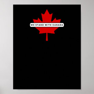 We Stand With Canada Sticker  Poster