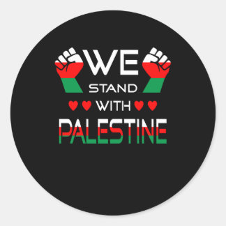 We Stand With Palestine Classic Round Sticker