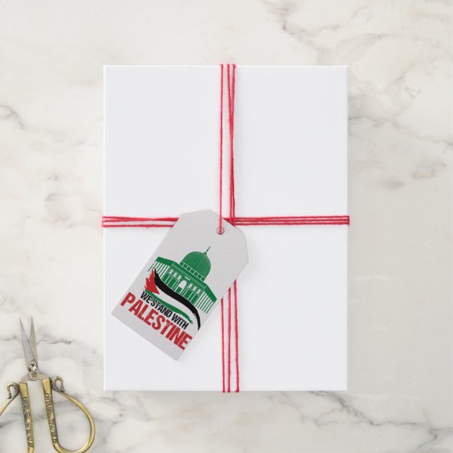 We Stand with Palestine Gift Tags (With Twine)