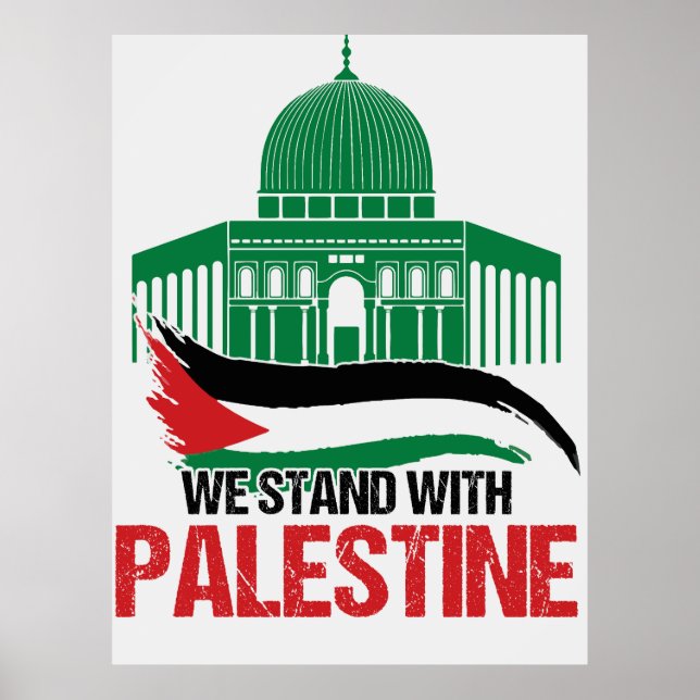 We Stand with Palestine Poster (Front)