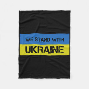 We Stand With Ukraine 1 Fleece Blanket