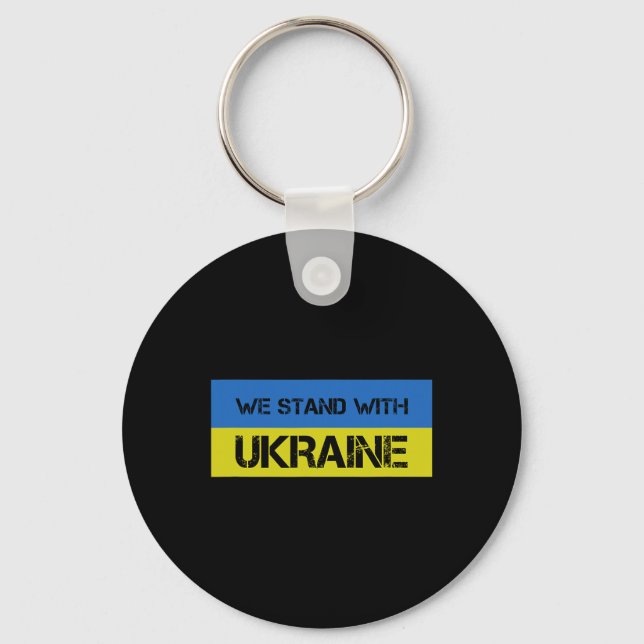 We Stand With Ukraine 1  Keychain (Front)