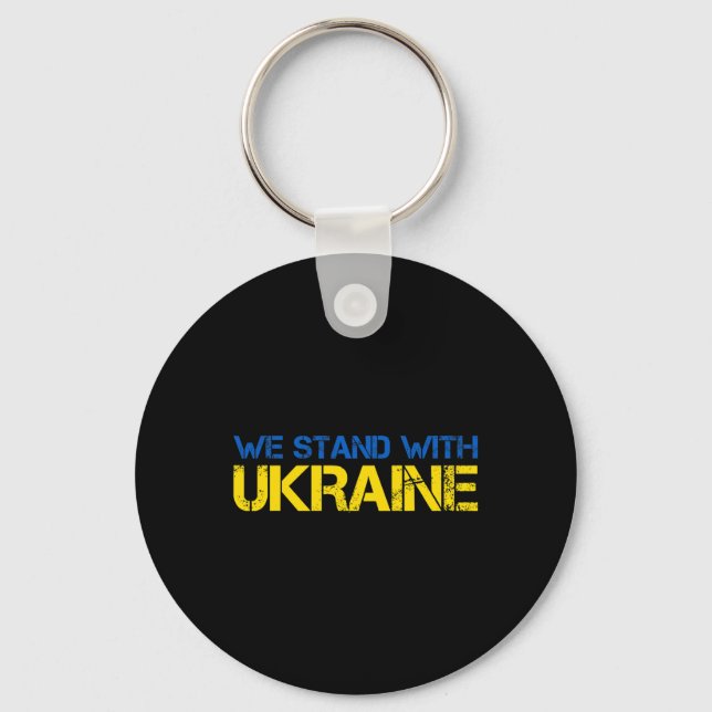 We Stand With Ukraine 2  Keychain (Front)