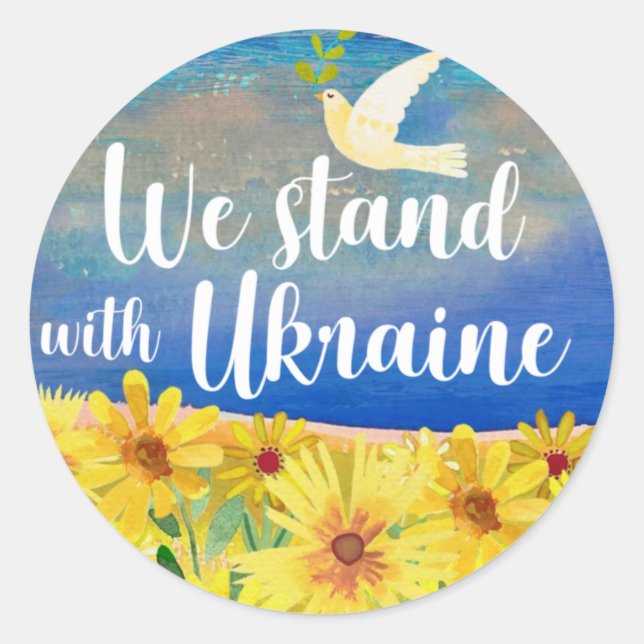 WE STAND WITH UKRAINE Stickers (Front)
