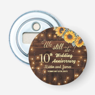 We Still Do 10th Wedding Anniversary String Lights Bottle Opener