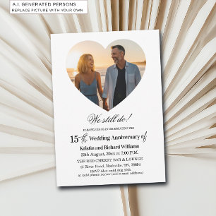 We Still Do 15th Wedding Anniversary Photo Invitation