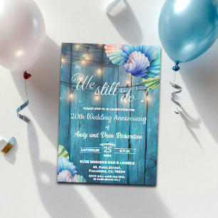 We Still Do 20th Wedding Anniversary String Lights Invitation