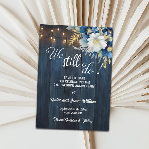 We Still Do 20th Wedding Anniversary String Lights Save The Date