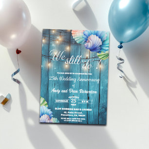 We Still Do 25th Wedding Anniversary String Lights Invitation