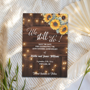 We Still Do 25th Wedding Anniversary String Lights Save The Date