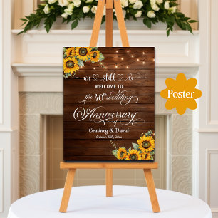 We Still Do 40th Wedding Anniversary String Lights Poster
