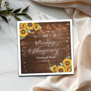 We Still Do 45th Wedding Anniversary String Lights Napkin