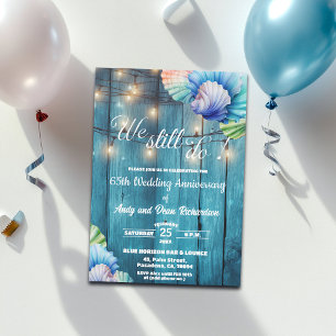 We Still Do 65th Wedding Anniversary String Lights Invitation