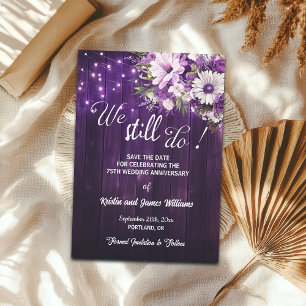We Still Do 75th Wedding Anniversary String Lights Save The Date