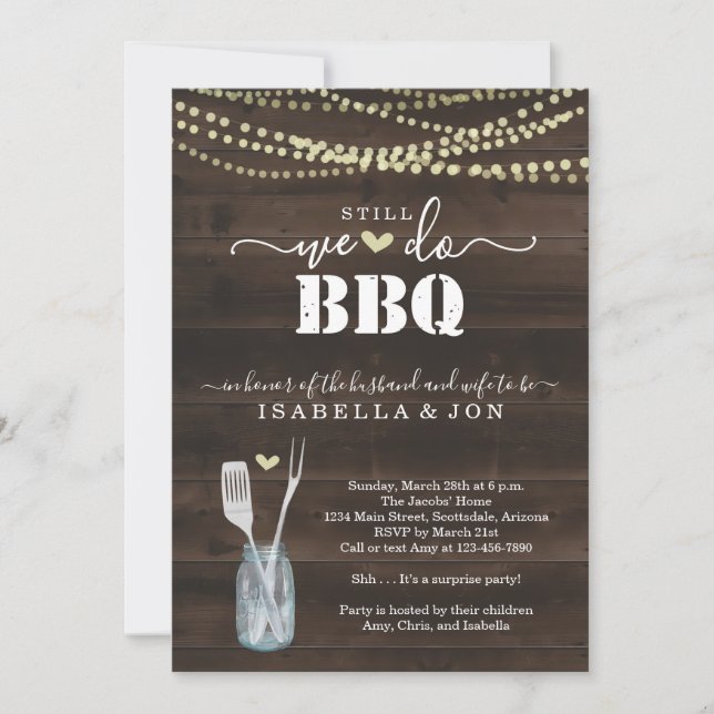We Still Do BBQ Anniversary Party Invitation (Front)