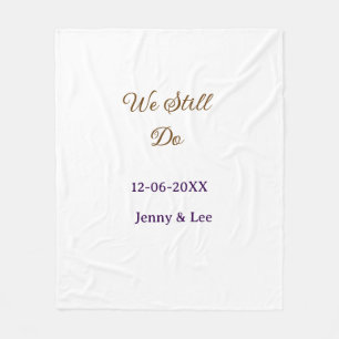 We still do brown pink name date year boho retro s fleece blanket
