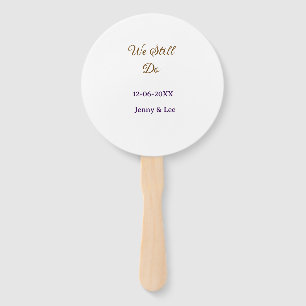 We still do brown pink name date year boho retro s hand fan