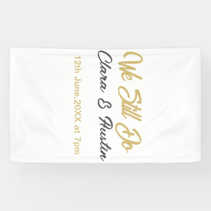 We still do couple name date champagne gold vow re banner