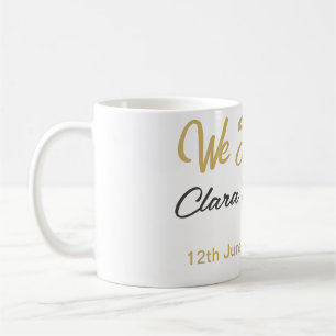 We still do couple name date champagne gold vow re coffee mug
