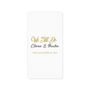We still do couple name date champagne gold vow re label