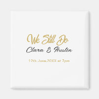 We still do couple name date champagne gold vow re