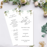 We Still Do, Elegant Vow Renewal Ceremony Program